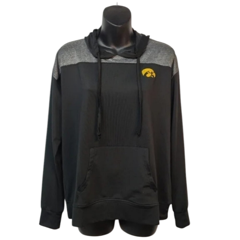 Colosseum Iowa Hawkeyes Women's Black Gray Long Sleeve T-shirt Size S